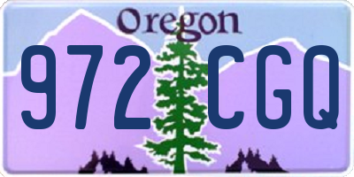 OR license plate 972CGQ