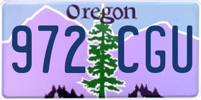 OR license plate 972CGU
