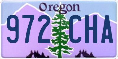 OR license plate 972CHA