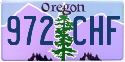 OR license plate 972CHF