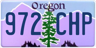 OR license plate 972CHP