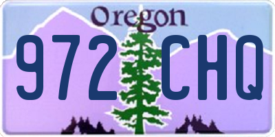 OR license plate 972CHQ