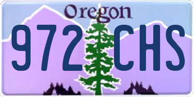 OR license plate 972CHS
