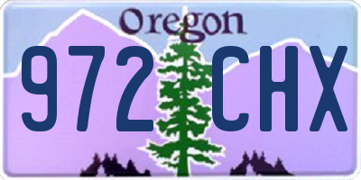 OR license plate 972CHX