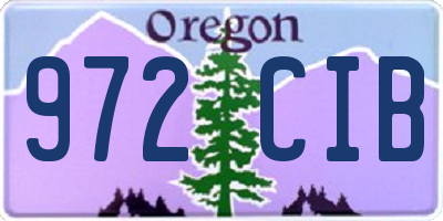 OR license plate 972CIB