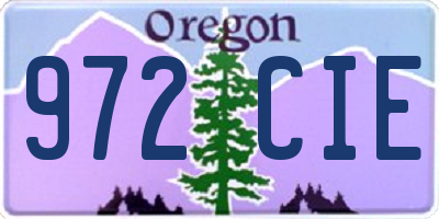OR license plate 972CIE