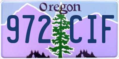 OR license plate 972CIF