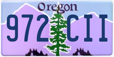 OR license plate 972CII