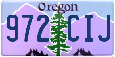 OR license plate 972CIJ