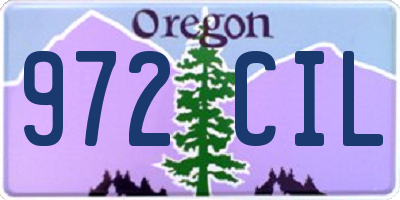 OR license plate 972CIL