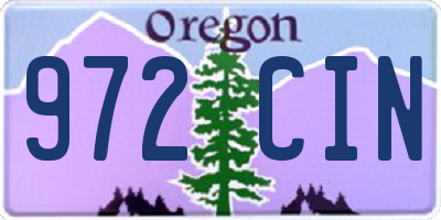 OR license plate 972CIN
