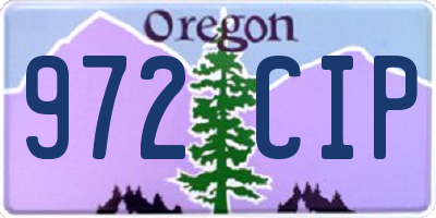 OR license plate 972CIP