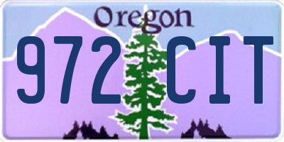 OR license plate 972CIT