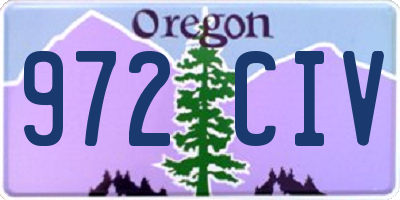 OR license plate 972CIV