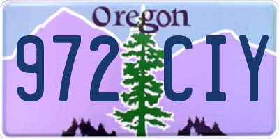 OR license plate 972CIY