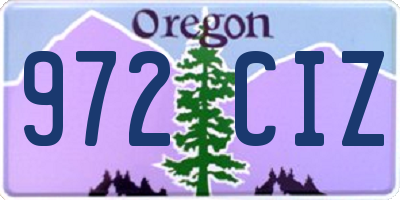 OR license plate 972CIZ