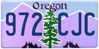 OR license plate 972CJC