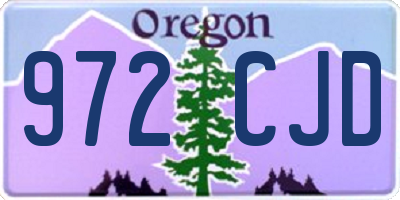 OR license plate 972CJD