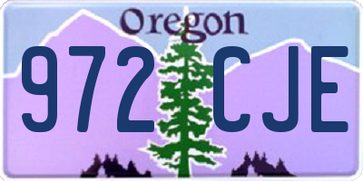 OR license plate 972CJE