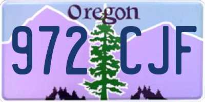 OR license plate 972CJF