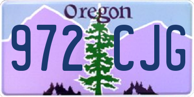 OR license plate 972CJG