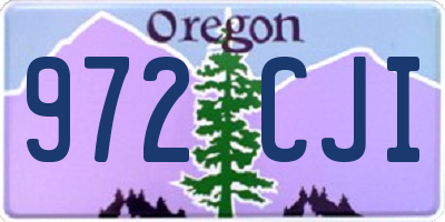 OR license plate 972CJI