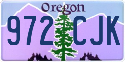 OR license plate 972CJK