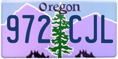 OR license plate 972CJL