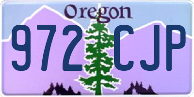 OR license plate 972CJP