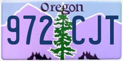 OR license plate 972CJT