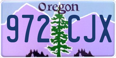 OR license plate 972CJX