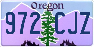 OR license plate 972CJZ