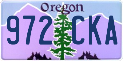 OR license plate 972CKA
