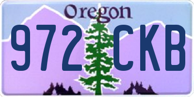 OR license plate 972CKB