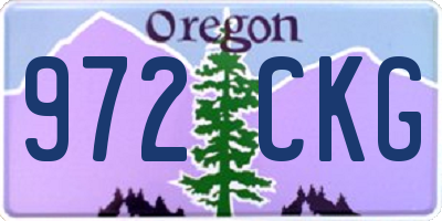 OR license plate 972CKG