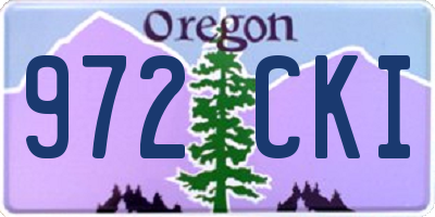 OR license plate 972CKI