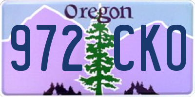 OR license plate 972CKO