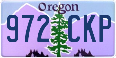 OR license plate 972CKP