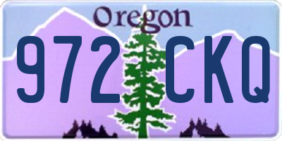 OR license plate 972CKQ
