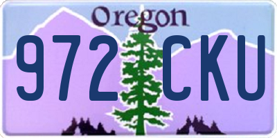 OR license plate 972CKU