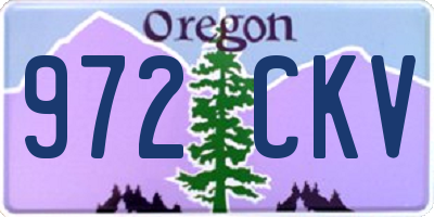 OR license plate 972CKV