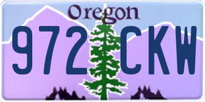 OR license plate 972CKW