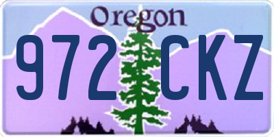 OR license plate 972CKZ