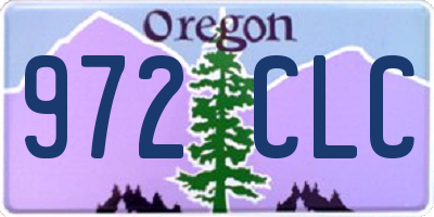 OR license plate 972CLC