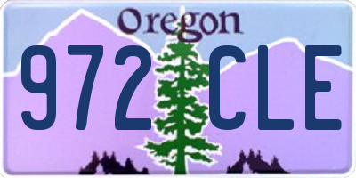 OR license plate 972CLE