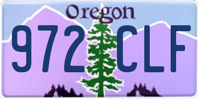 OR license plate 972CLF