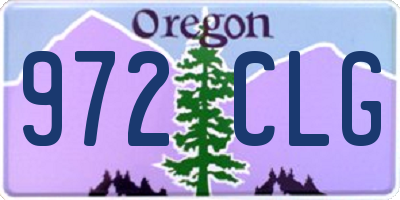 OR license plate 972CLG