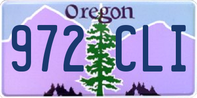 OR license plate 972CLI