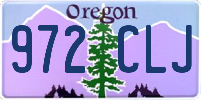 OR license plate 972CLJ