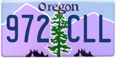 OR license plate 972CLL
